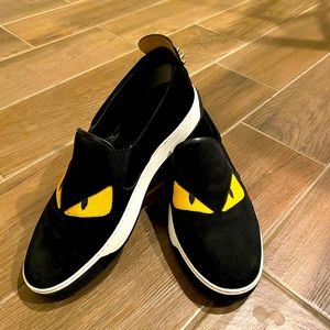 Men’s Fendi Spiked Suede Slip On